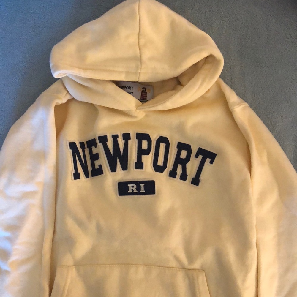 Newport RI yellow sweatshirt, size L 14-16 but runs small